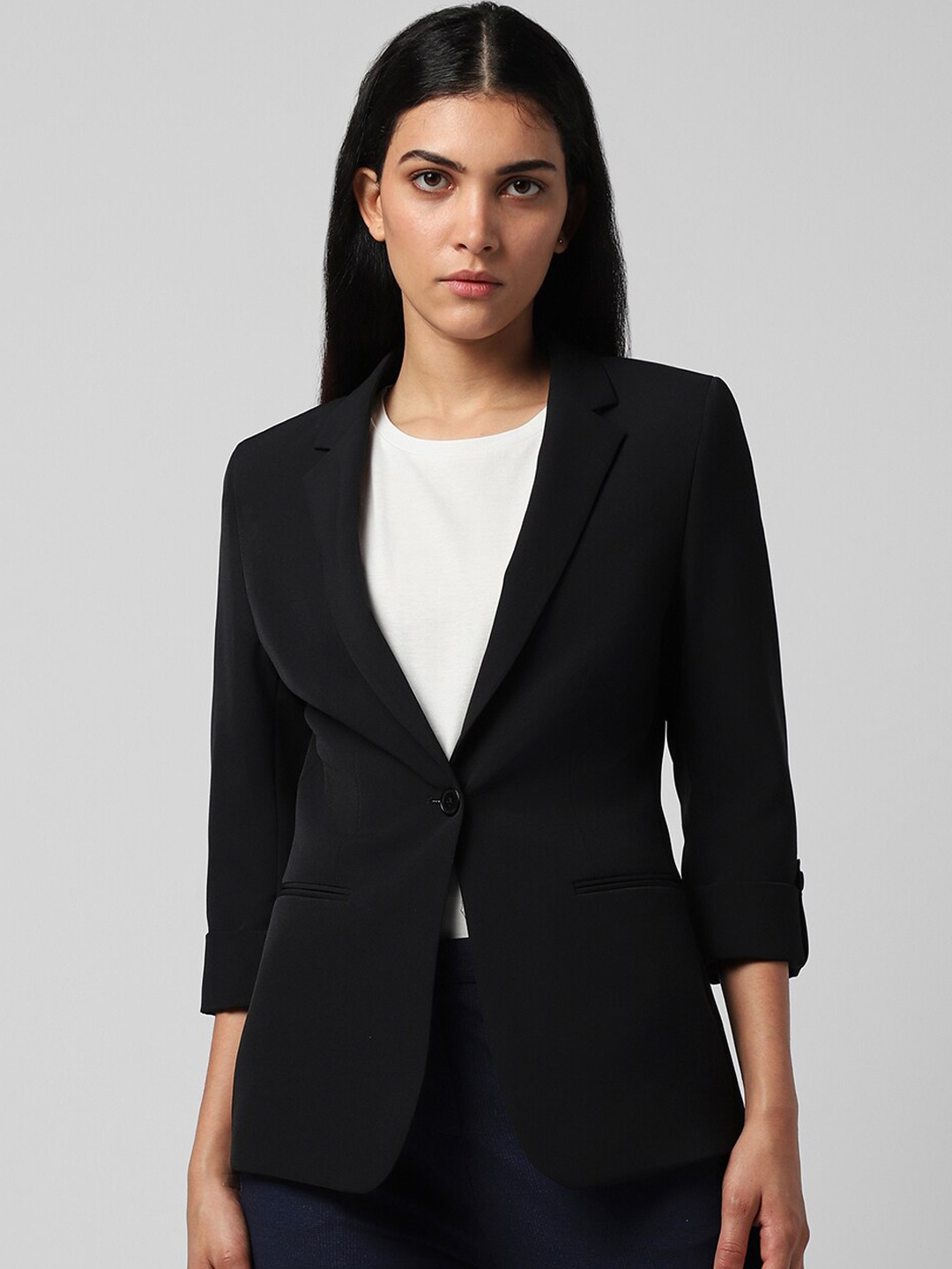 

Van Heusen Woman Single-Breasted Unlined Blazer, Black