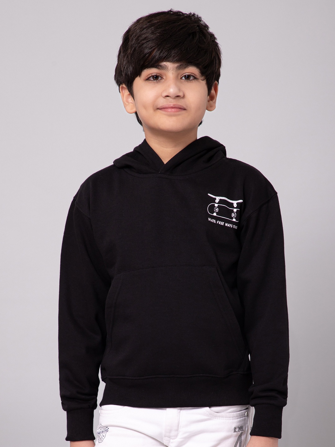 

Alan Jones Boys Oversized Fit Hooded Sweatshirt, Black