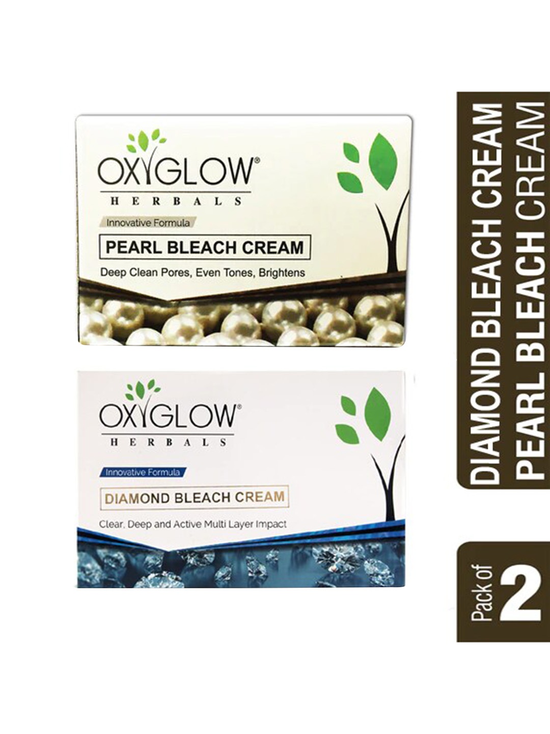 

Oxyglow Set Of 2 Bleach Cream - Pearl & Diamond, White
