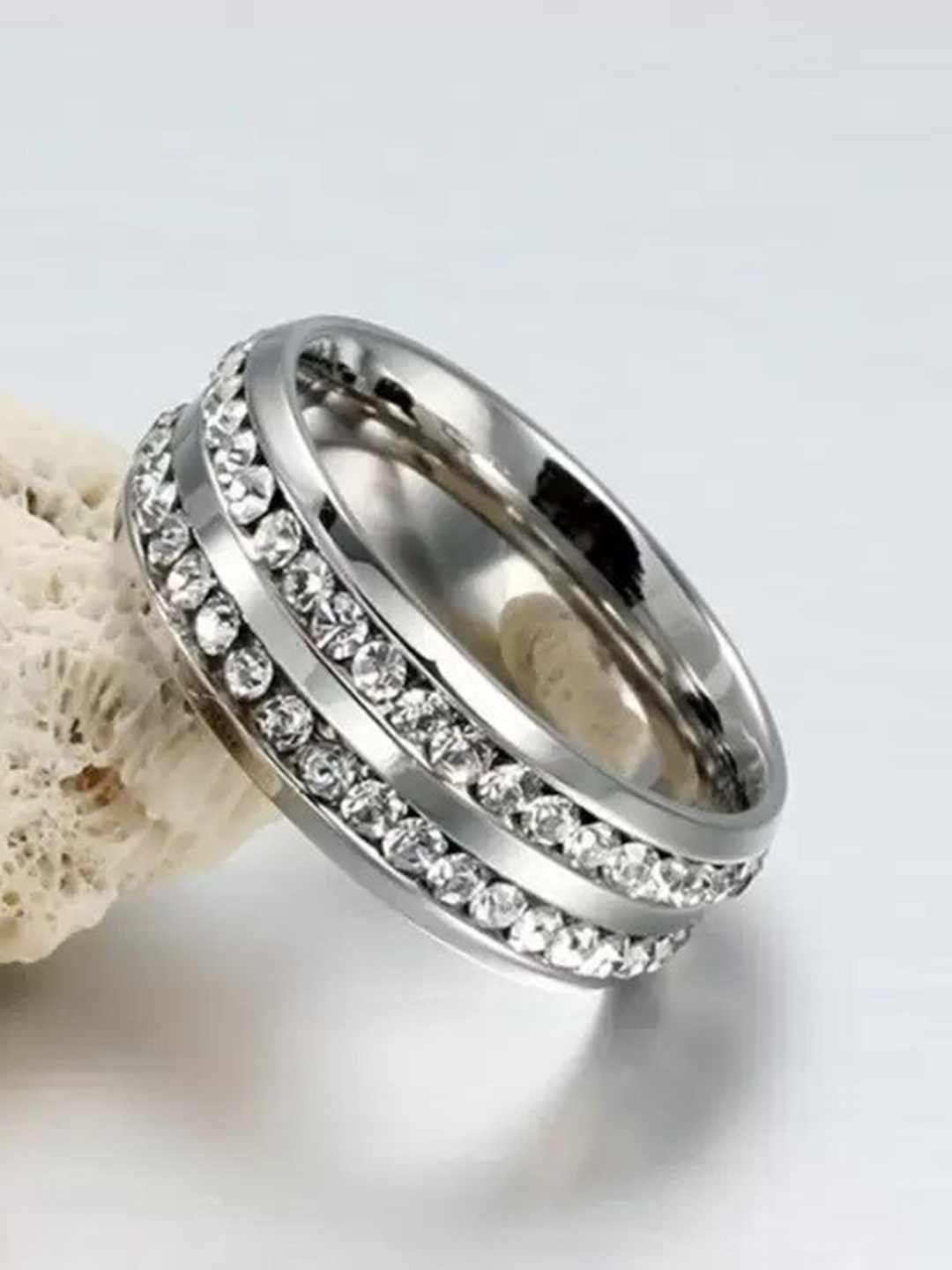 

MEENAZ Silver-Plated AD Studded Finger Rings