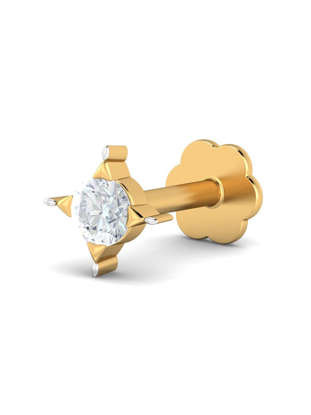 

KUBERBOX 18K Yellow Gold Cayman 0.05 Carat Nose Stud