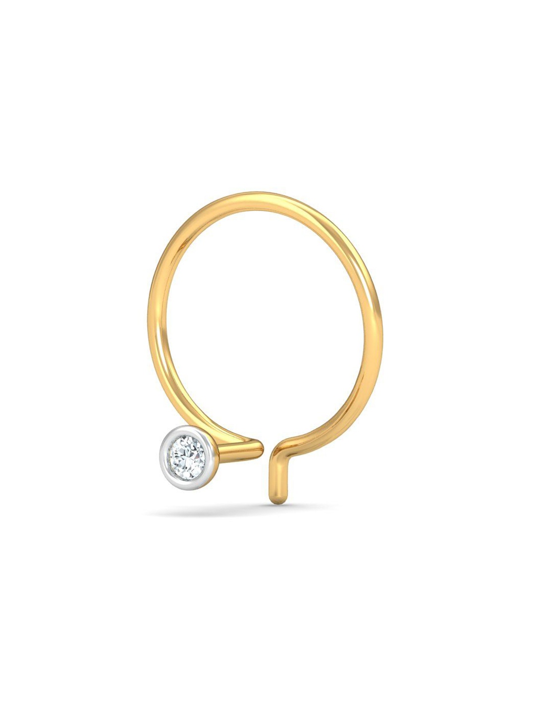 

KUBERBOX 18K Yellow Gold Bezel 2 Cent Nose Pin