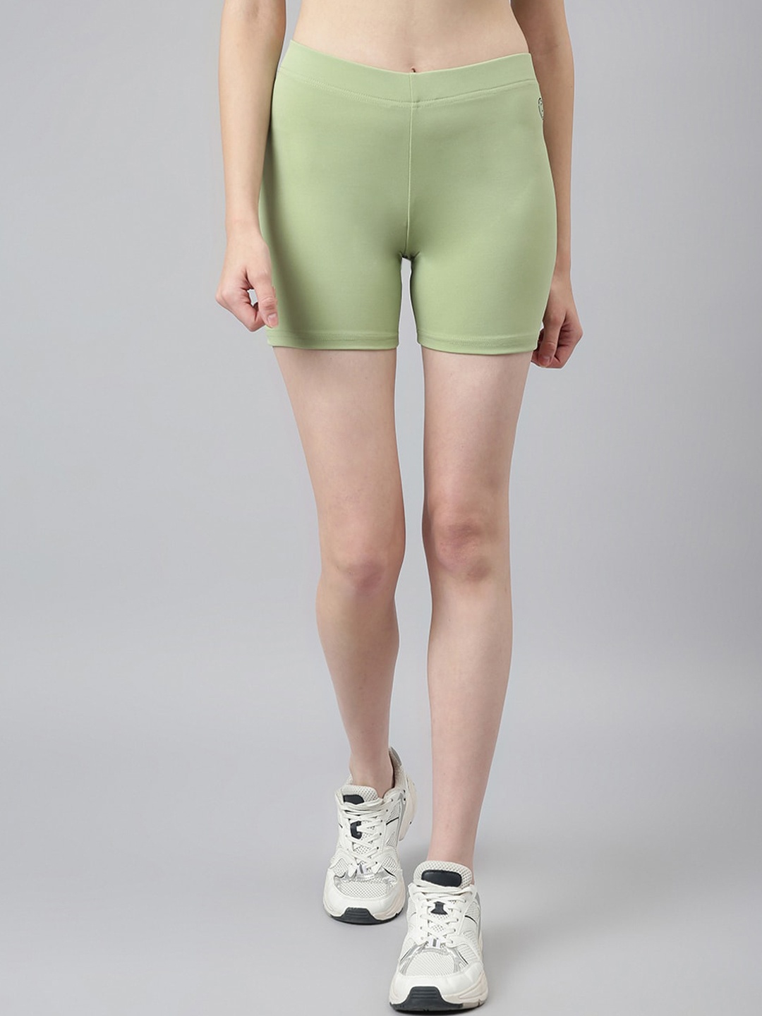

Pritla Women Slim Fit Training or Gym Sports Shorts, Green