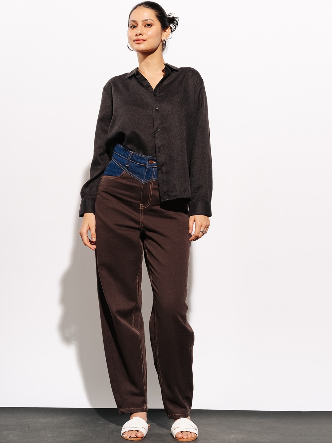 

FREAKINS Women Brown Slouchy Fit High-Rise Jeans