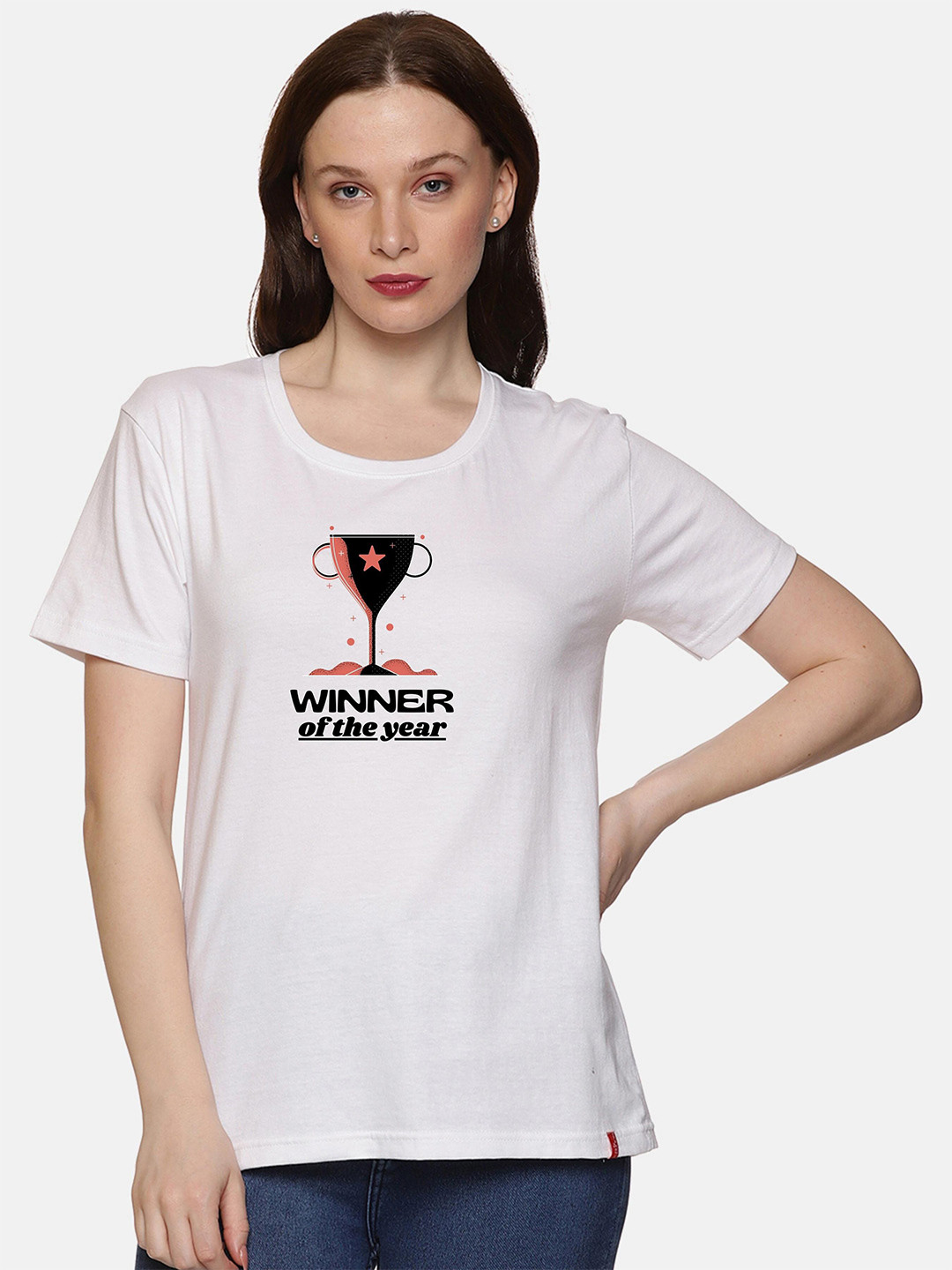 

NOT YET by us Typography Printed T-shirt, White