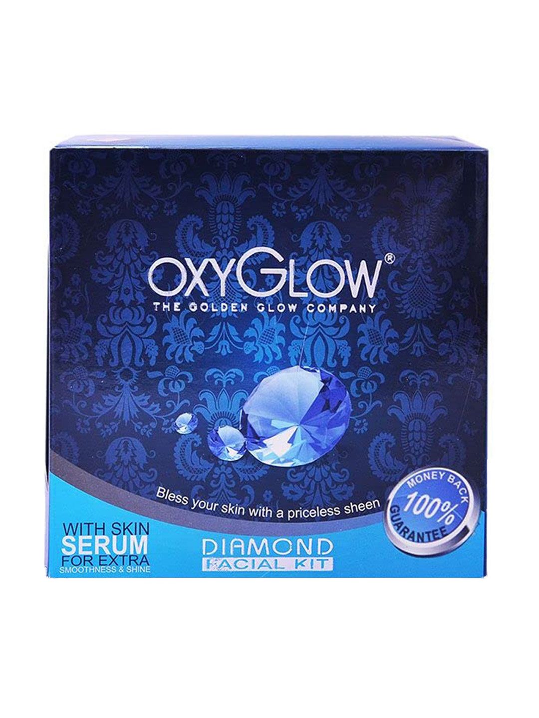 

Oxyglow Herbal Diamond 6-Step Facial Kit for Fine Lines & Wrinkles - 165g, Blue