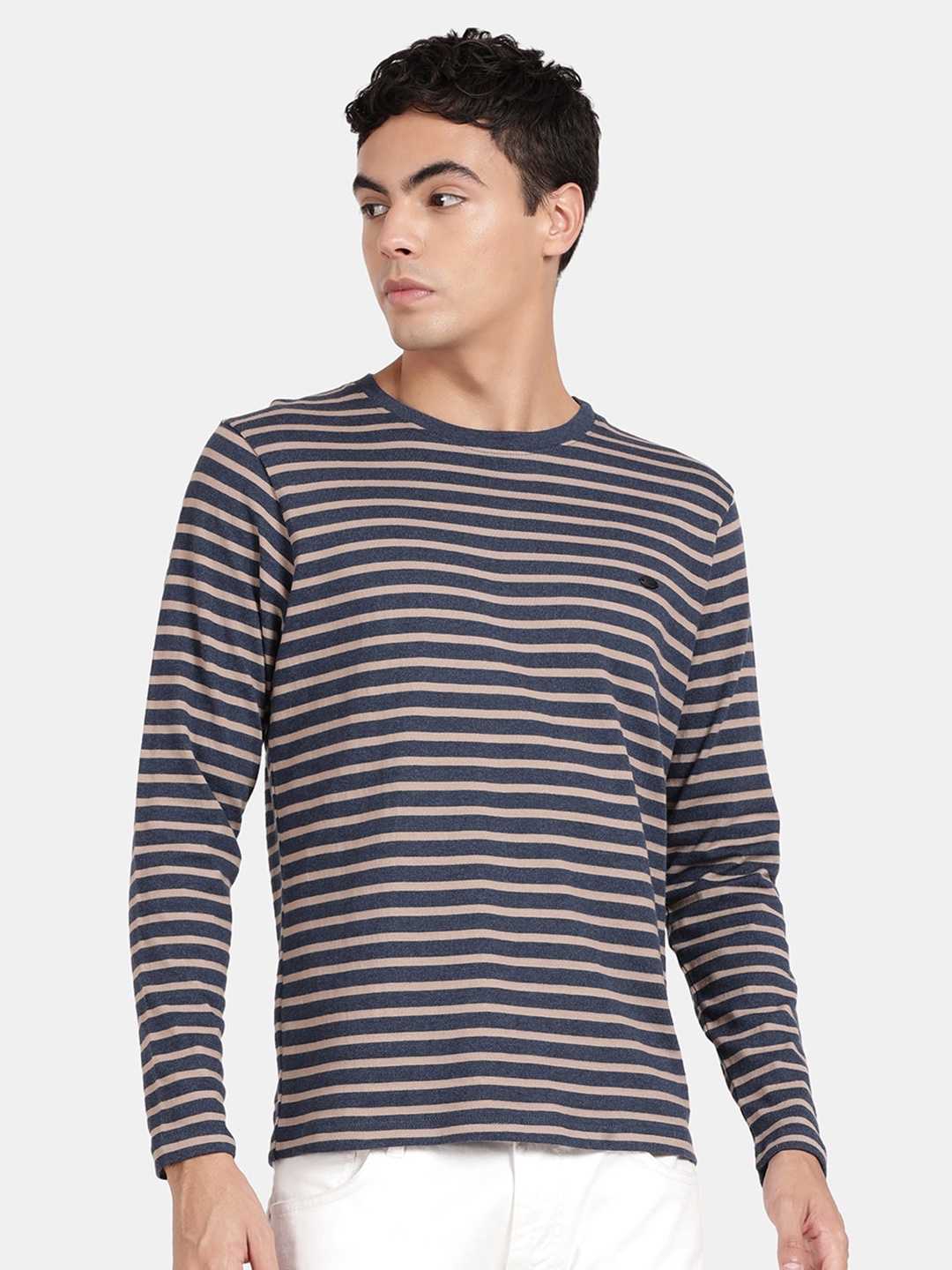 

t-base Striped Cotton T-shirt, Blue