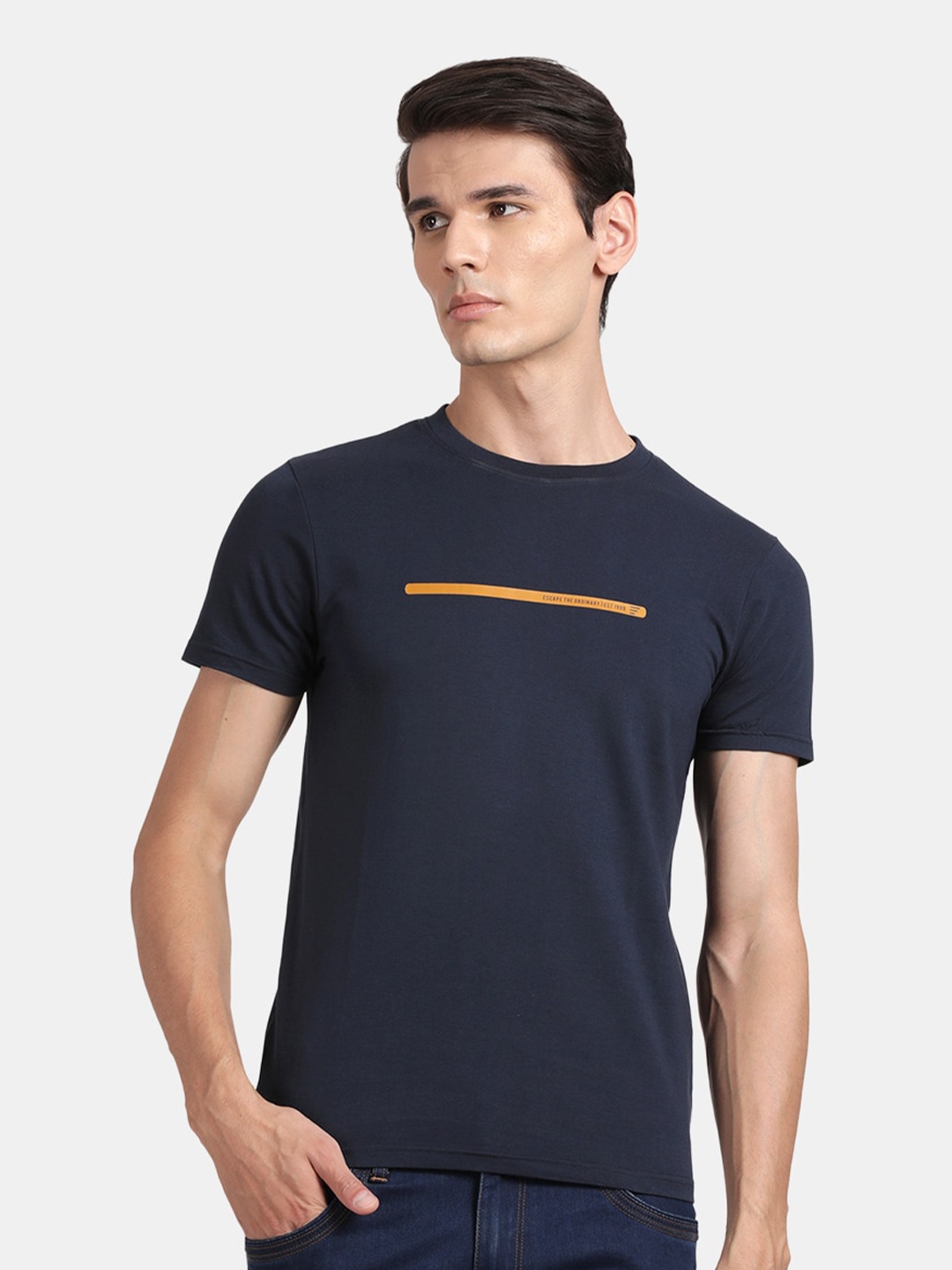

t-base Regular Fit Cotton T-shirt, Navy blue
