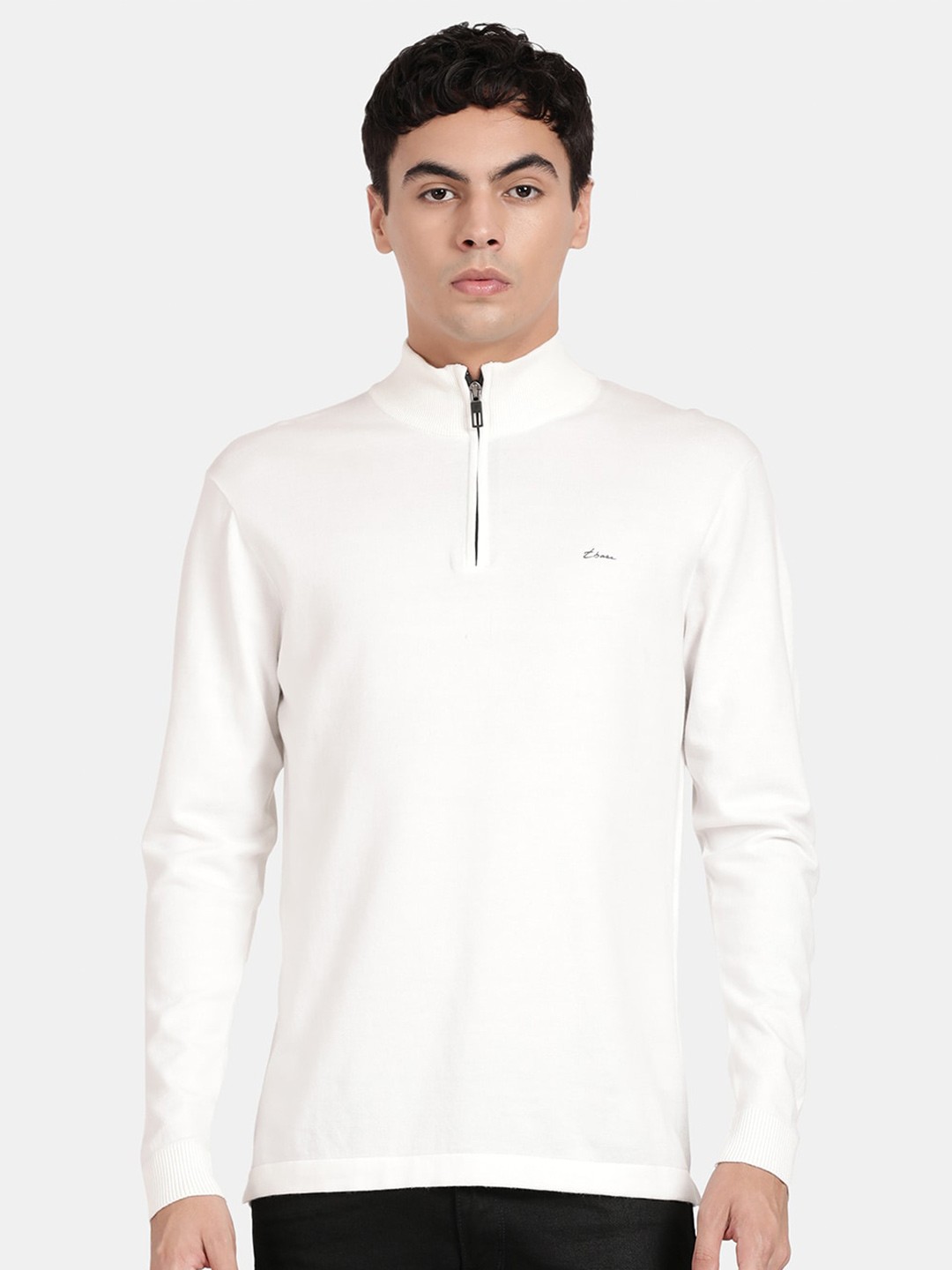 

t-base High Neck Long Sleeves T-shirt, Off white