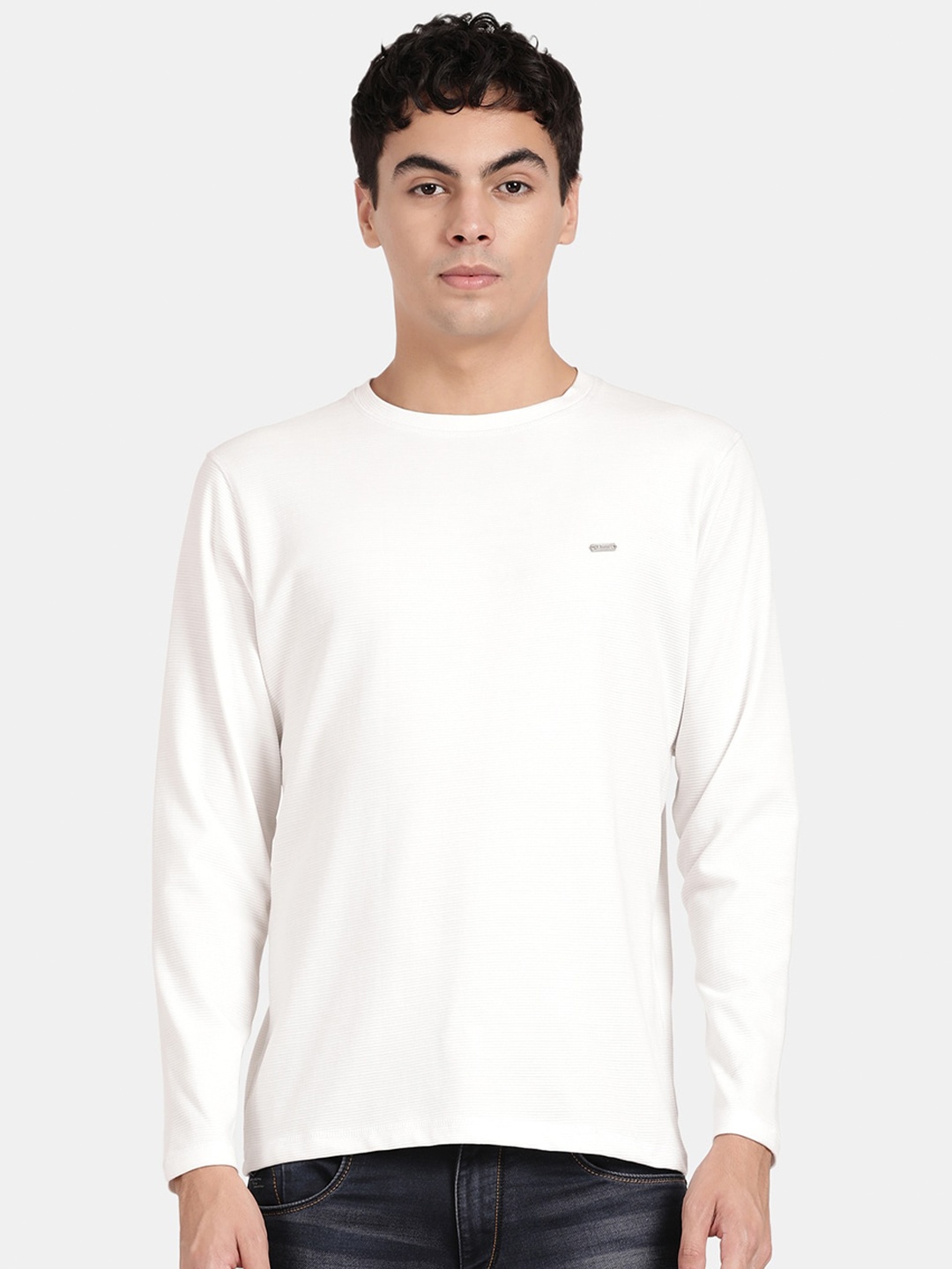 

t-base Round Neck Long Sleeve T-shirt, Off white