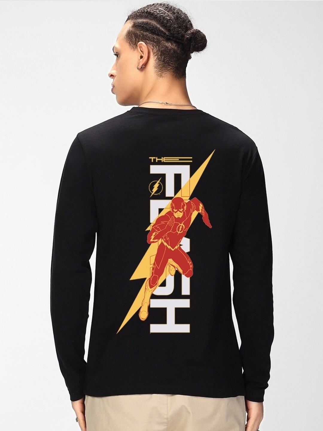 Bewakoof The Flash Graphic Printed T-shirt, Black