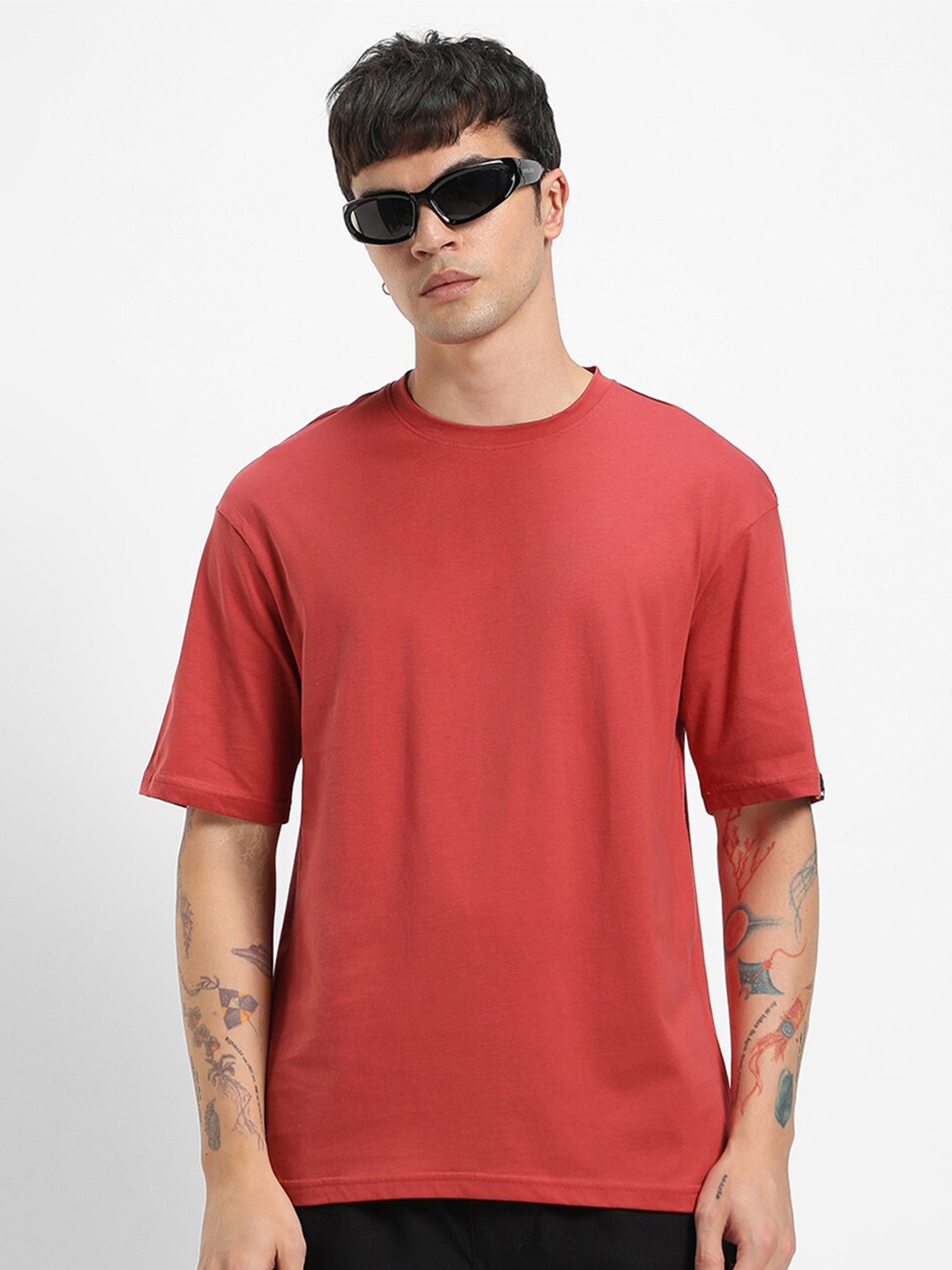 

Bewakoof Oversized T-shirt, Red