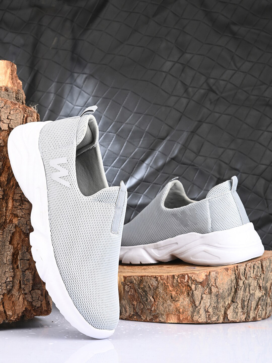 

Walkstyle By El Paso Men Mesh Slip On Running Sport Shoes, Grey