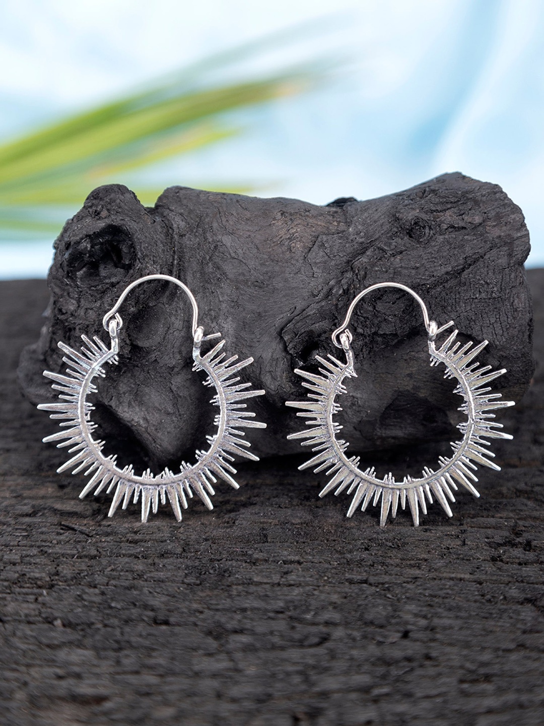 

Studio One Love Silver-Plated Contemporary Drop Earrings