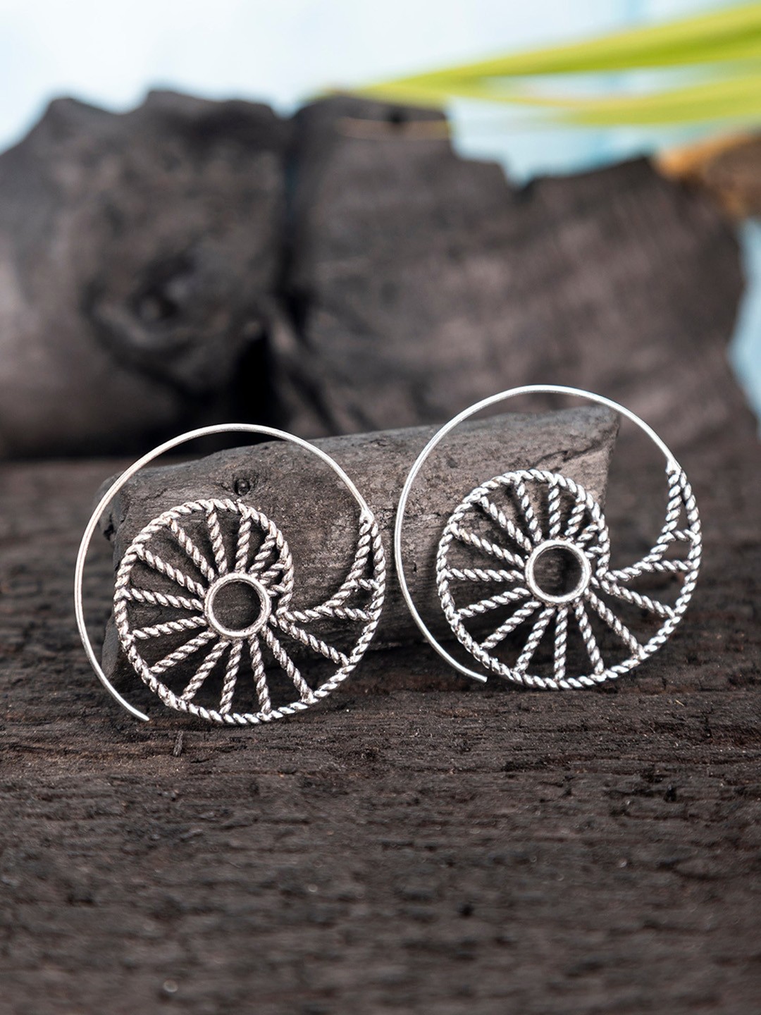 

Studio One Love Silver-Toned Contemporary Studs Earrings