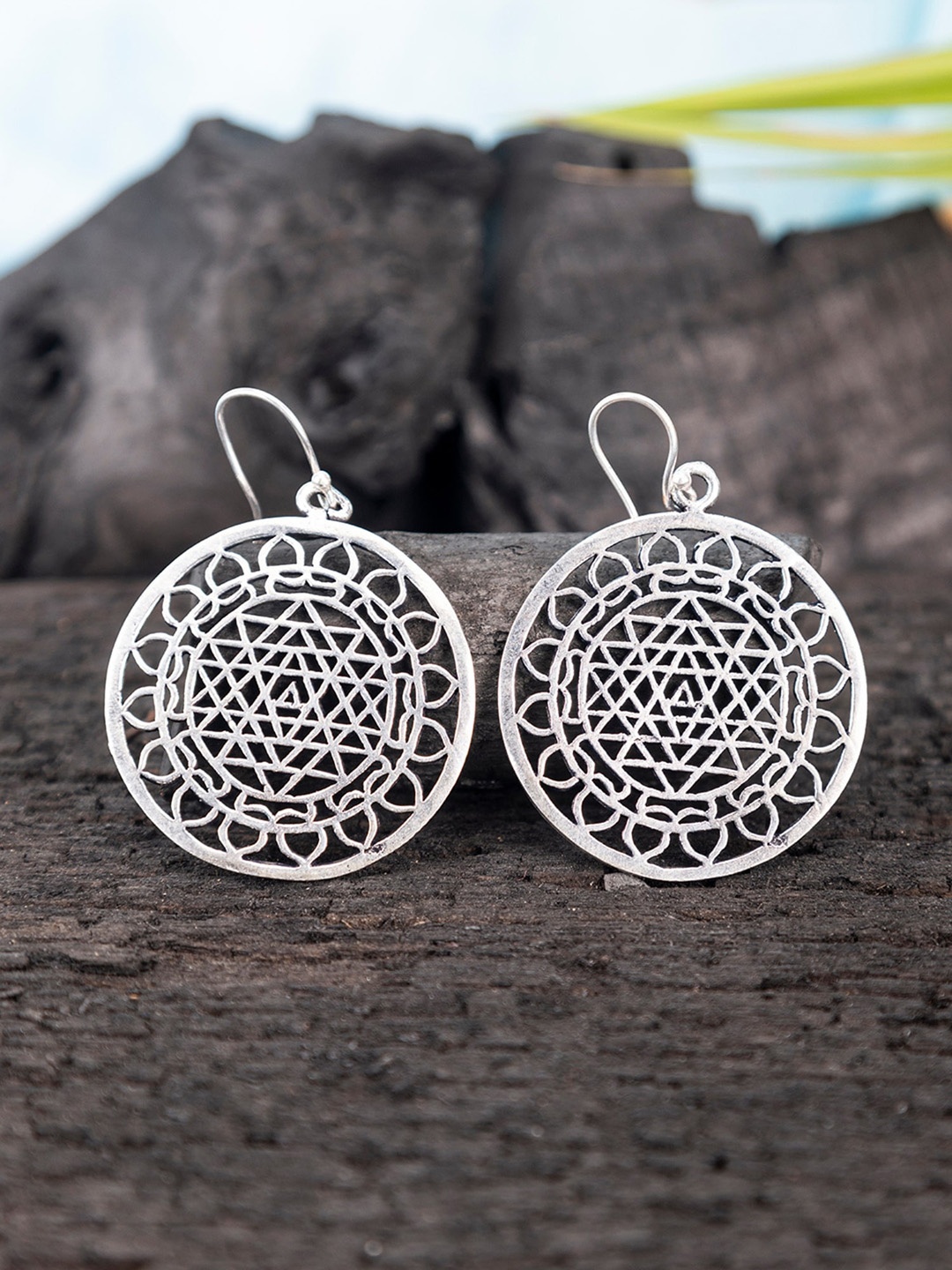 

Studio One Love Silver-Plated Contemporary Drop Earrings