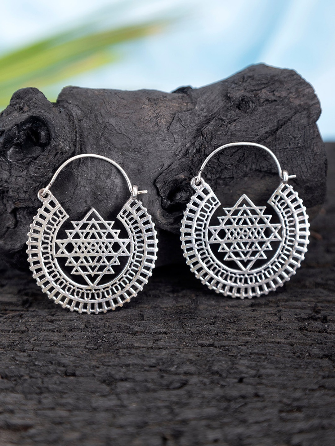 

Studio One Love Contemporary Chandbalis Earrings, Silver