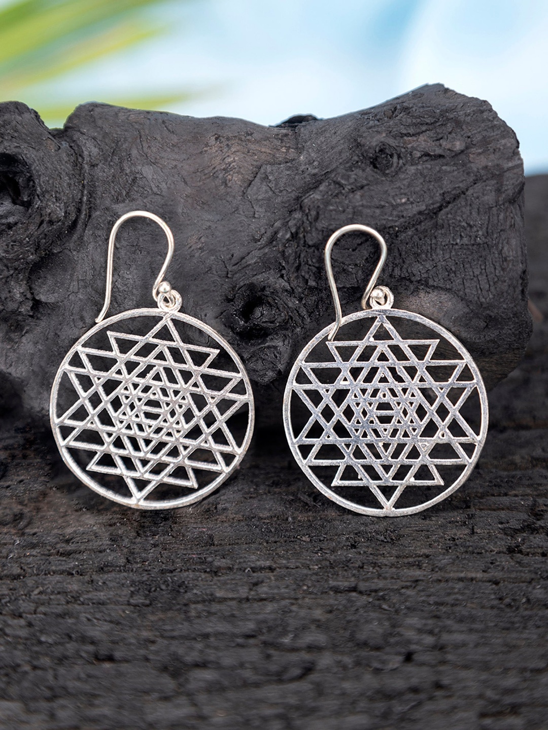 

Studio One Love Silver-Pleated Contemporary Drop Earrings