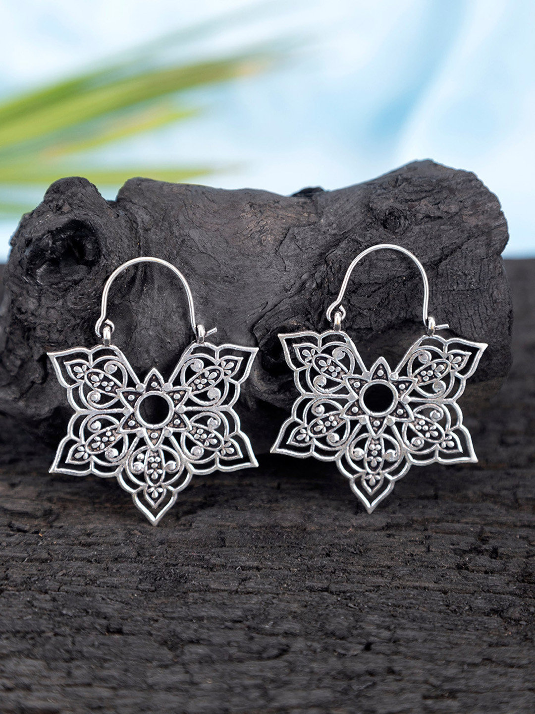 

Studio One Love Silver-Plated Contemporary Drop Earrings
