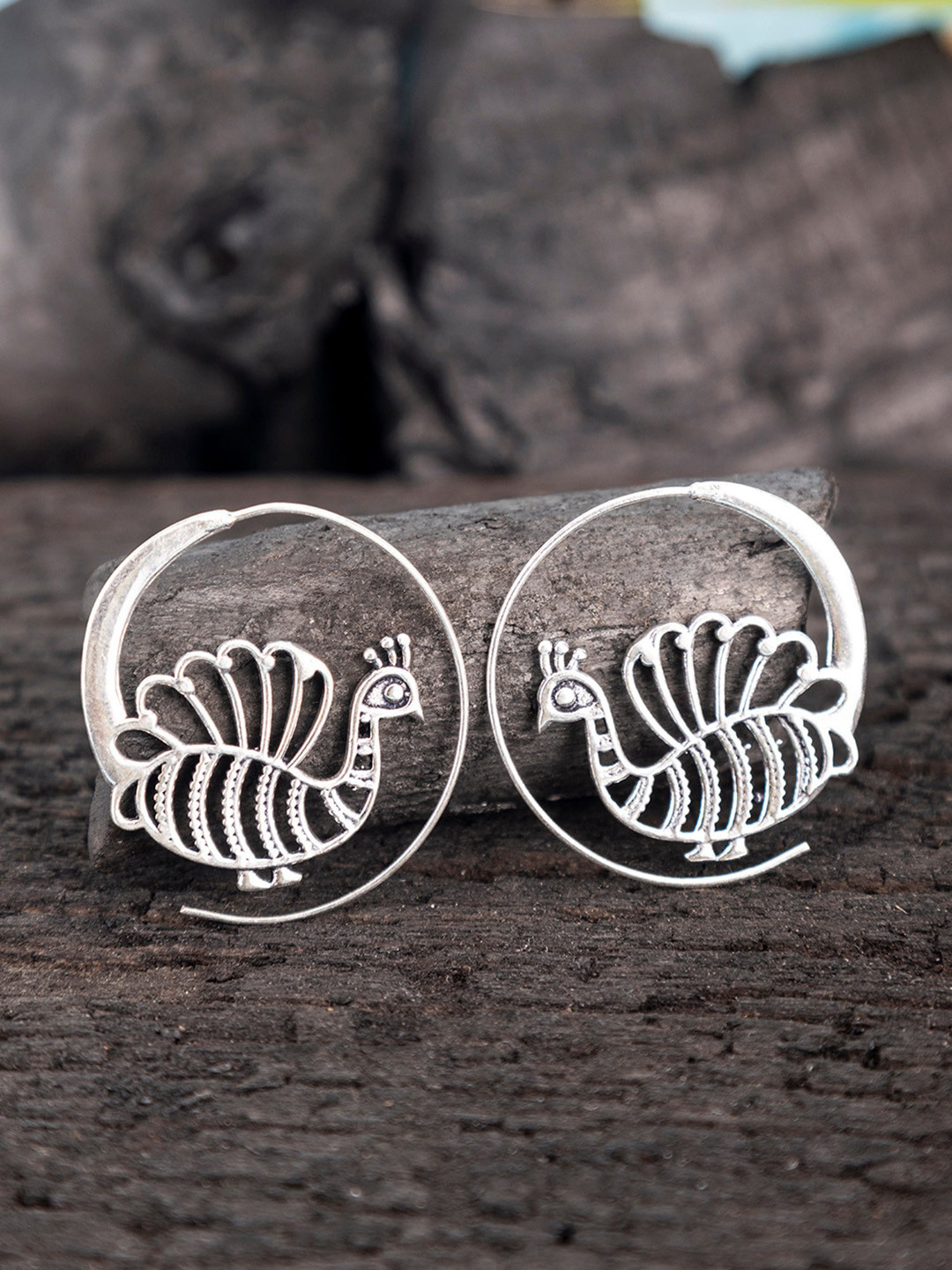 

Studio One Love Silver-Plated Contemporary Studs Earrings
