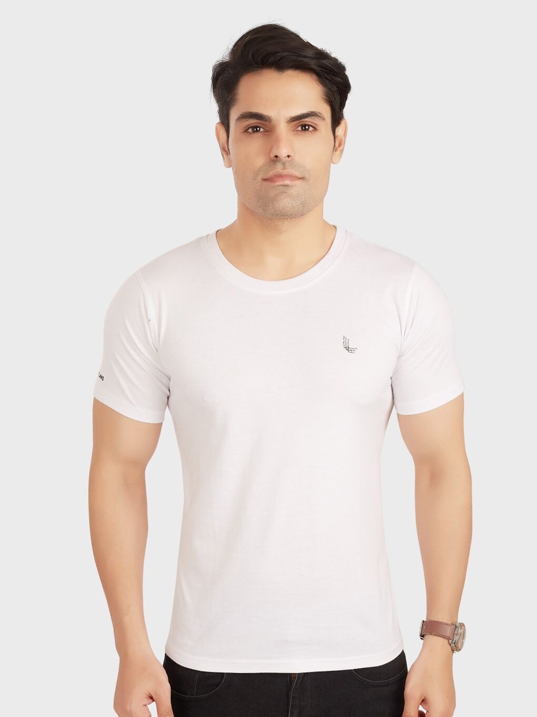 

OUTLAWS Regular-Fit Knitted Cotton T-shirt, White