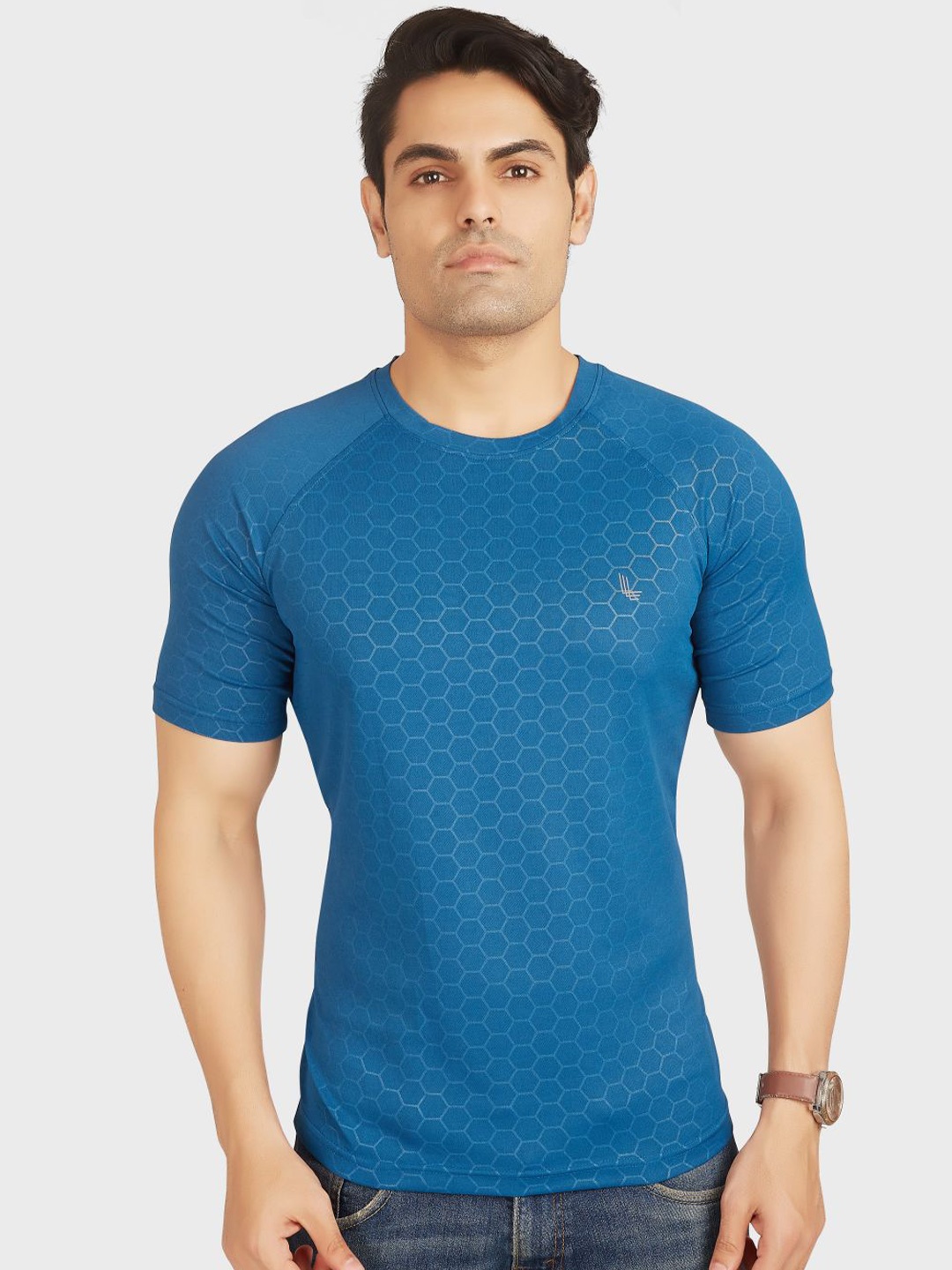 

OUTLAWS Geometric Printed T-shirt, Blue