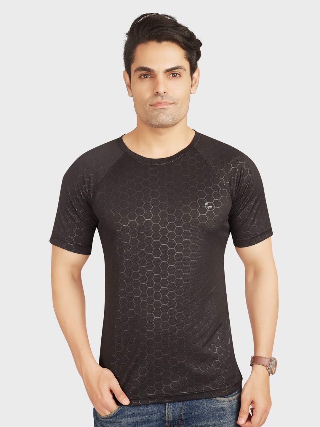 

OUTLAWS Geometric Printed Raglan Sleeves T-Shirt, Brown