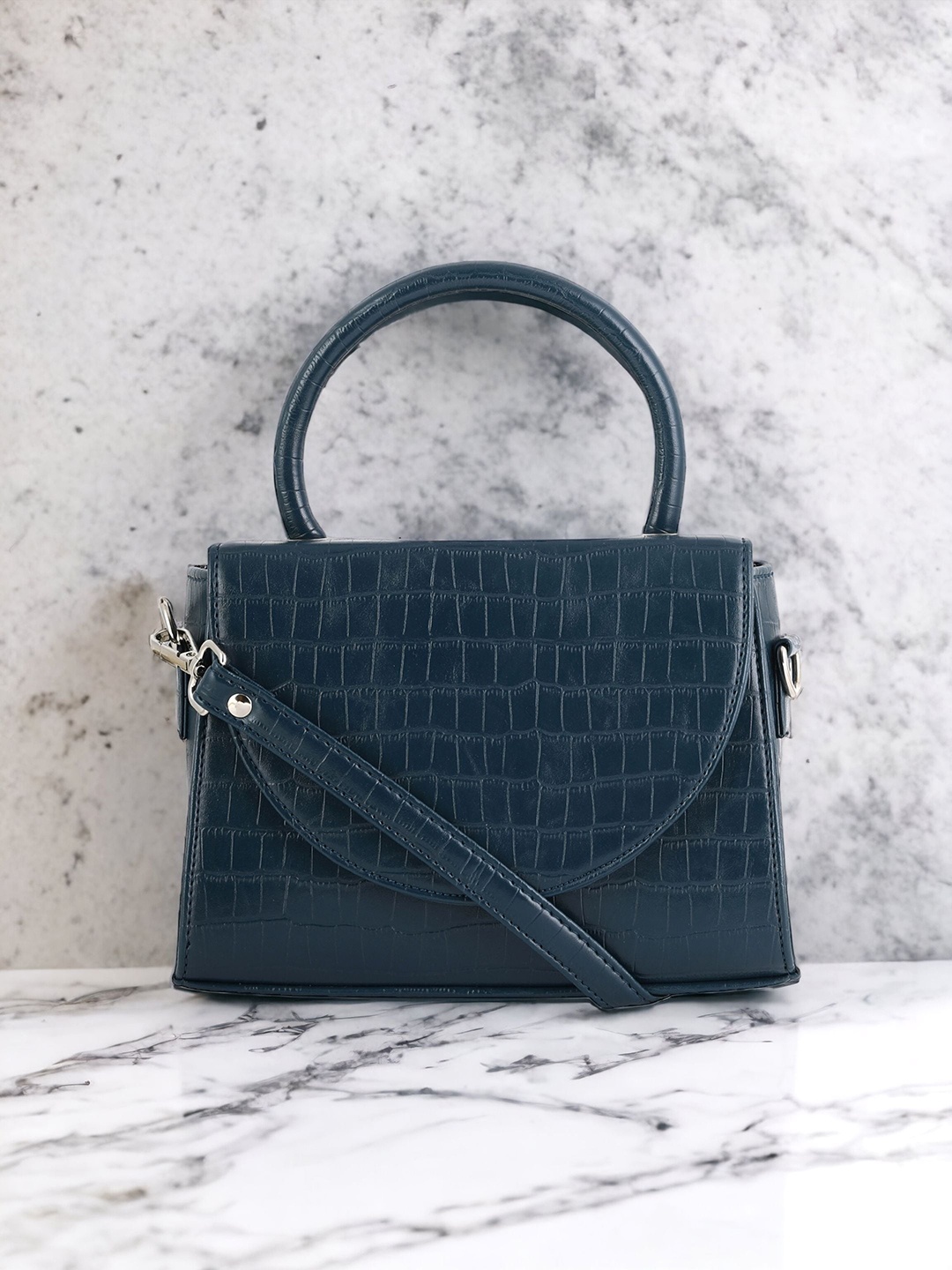 

Toteteca Textured Oversized Structured Sling Bag, Teal