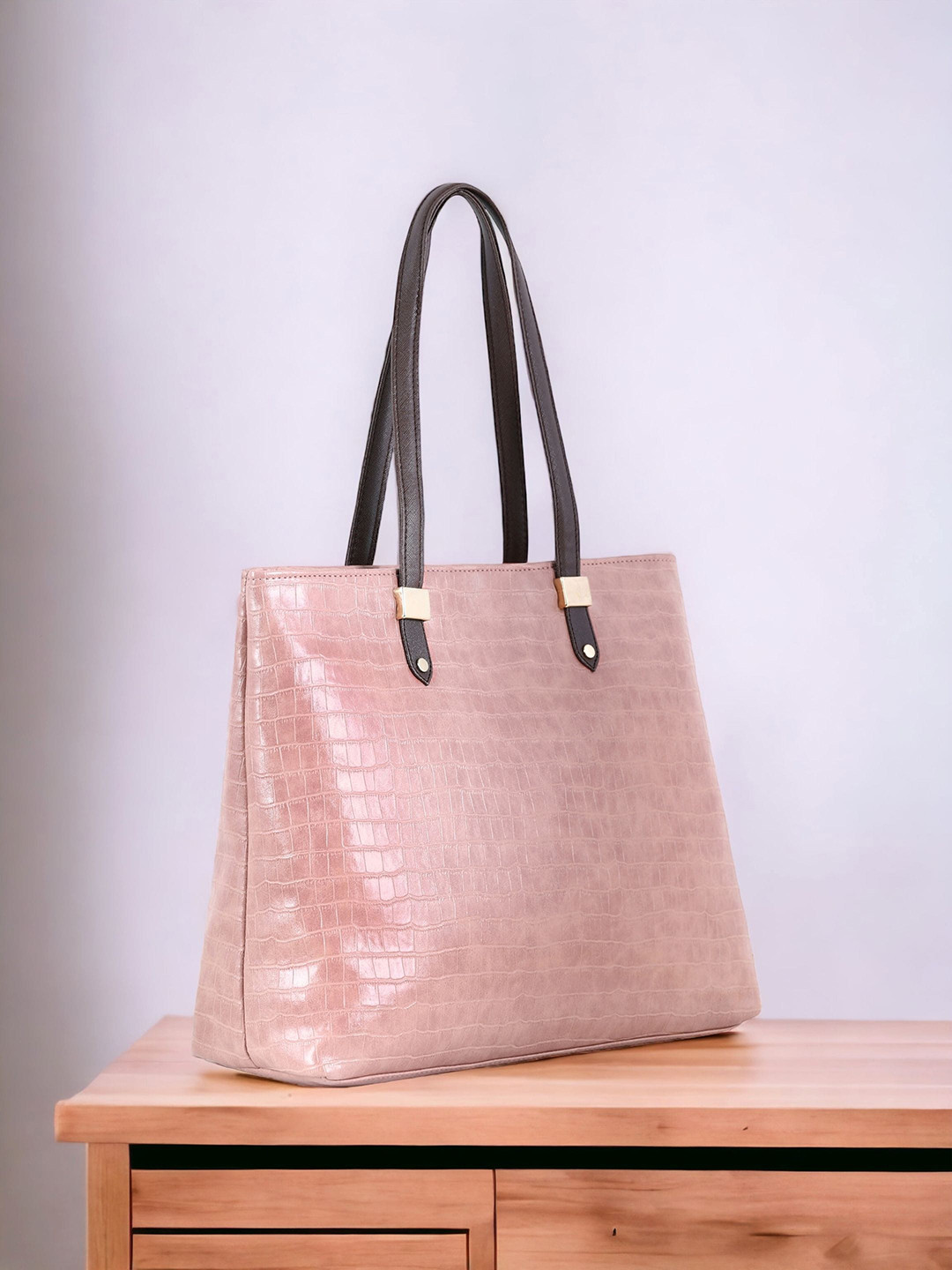 

Toteteca PU Oversized Shopper Shoulder Bag, Peach
