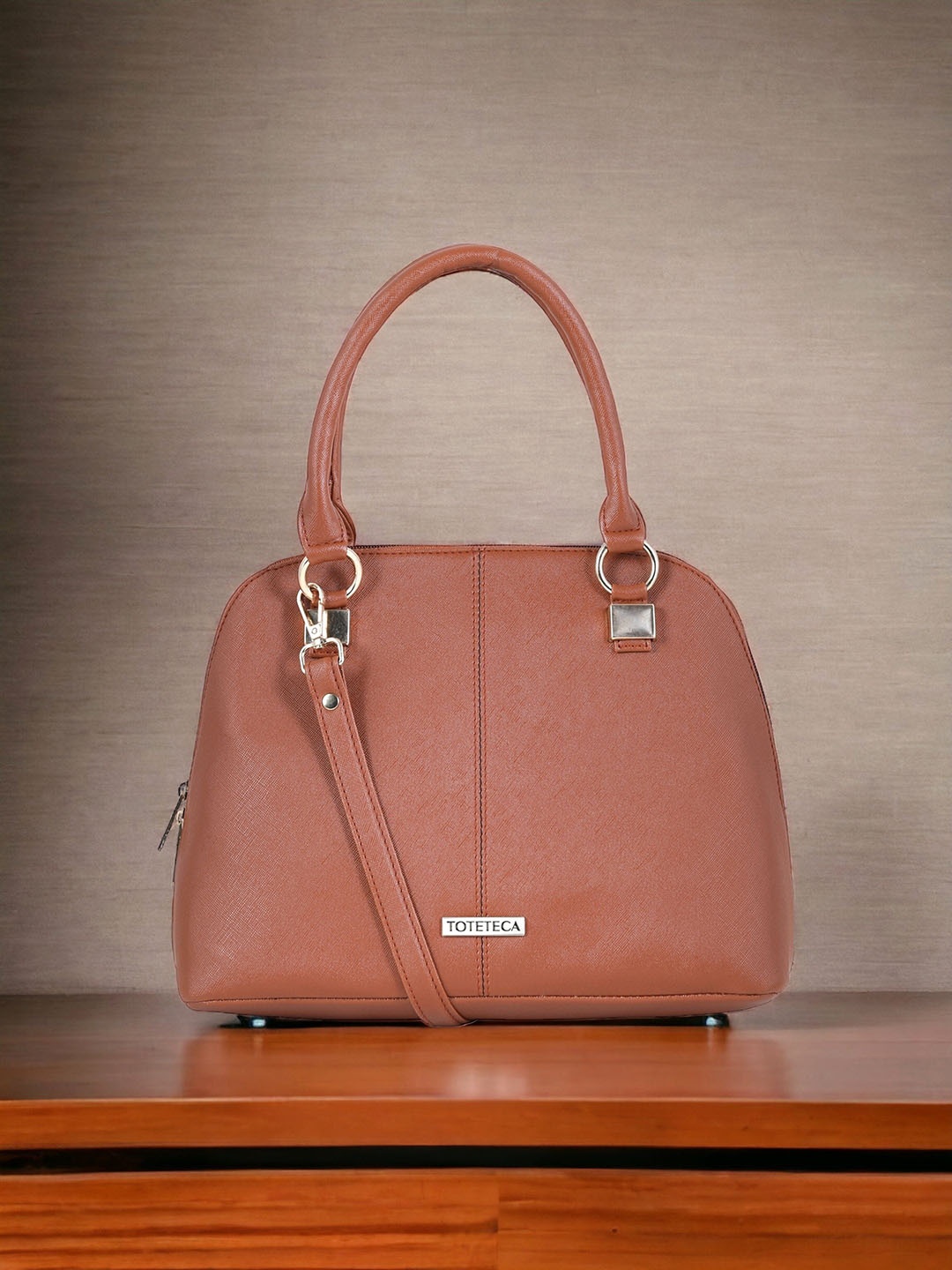 

Toteteca Structured Handheld Bag, Tan