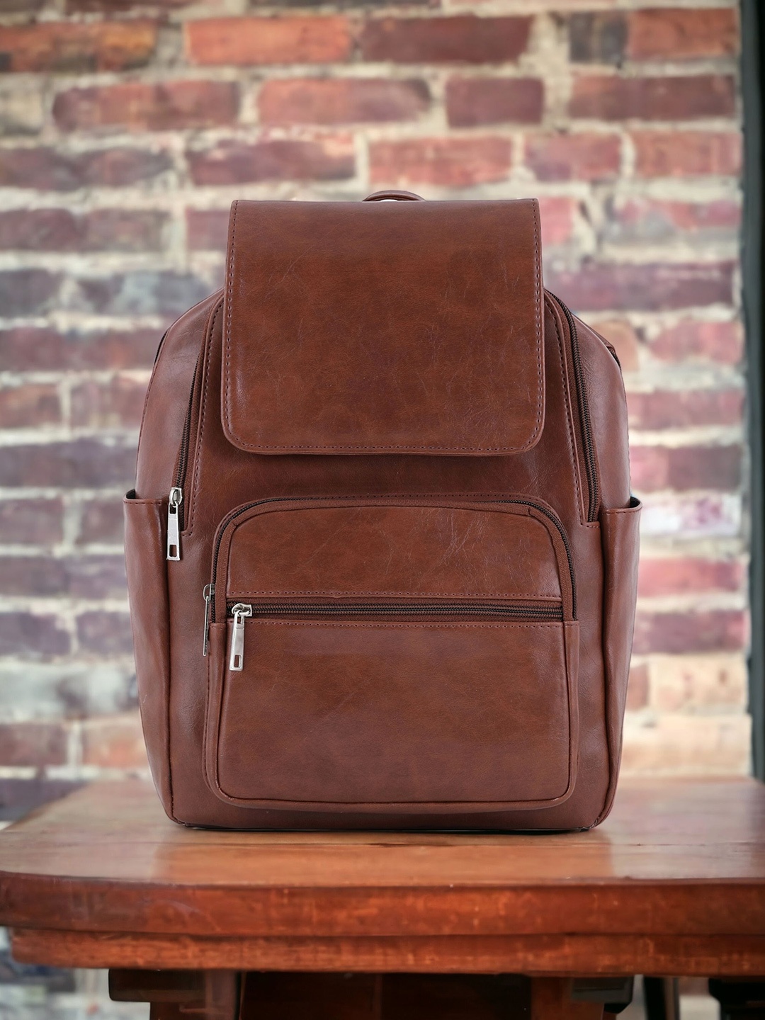 

Toteteca Women Multipocketing Backpack, Brown