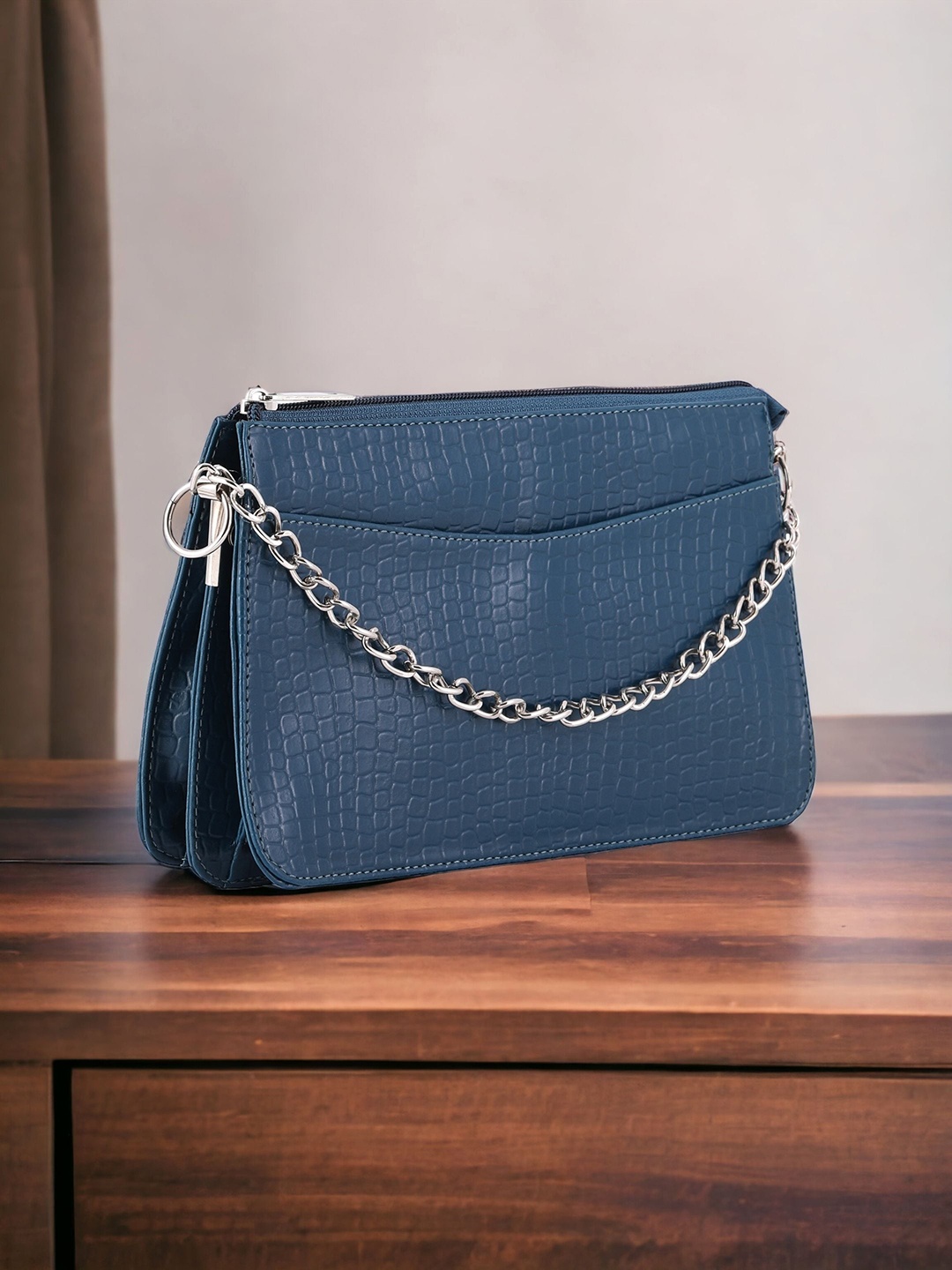 

Toteteca PU Structured Sling Bag, Blue