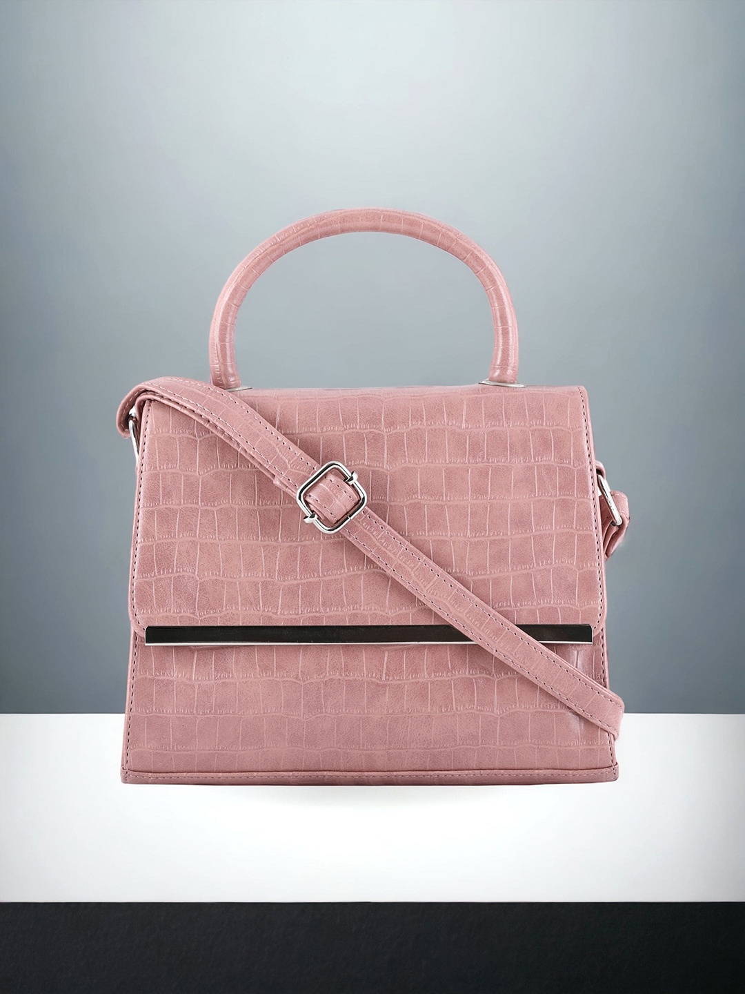 

Toteteca Animal Textured Oversized Shopper Handheld Bag, Pink