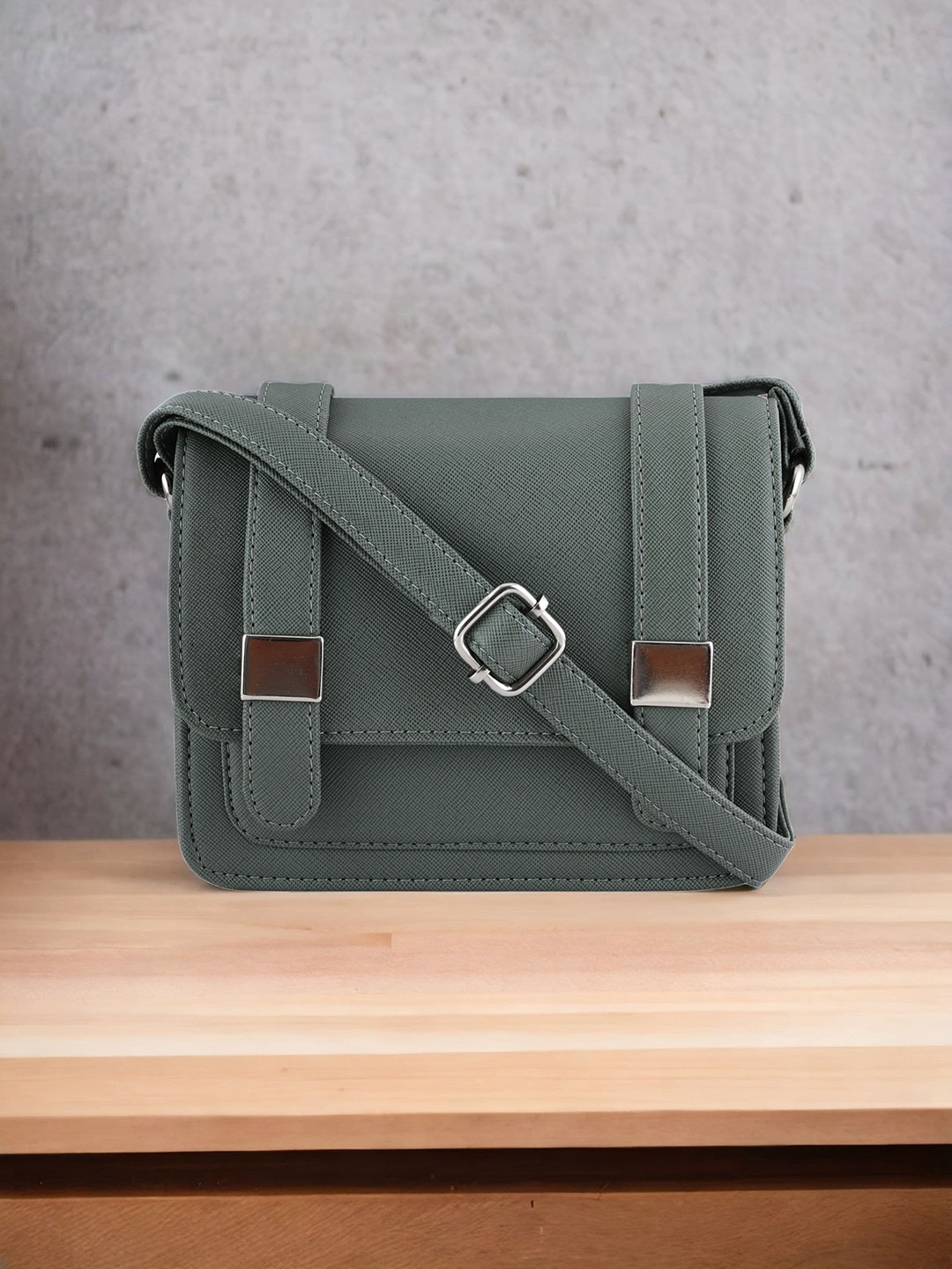 

Toteteca Textured Structured Sling Bag, Green