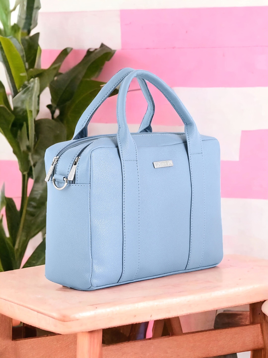 

Toteteca Women Structured Handheld Bag, Blue