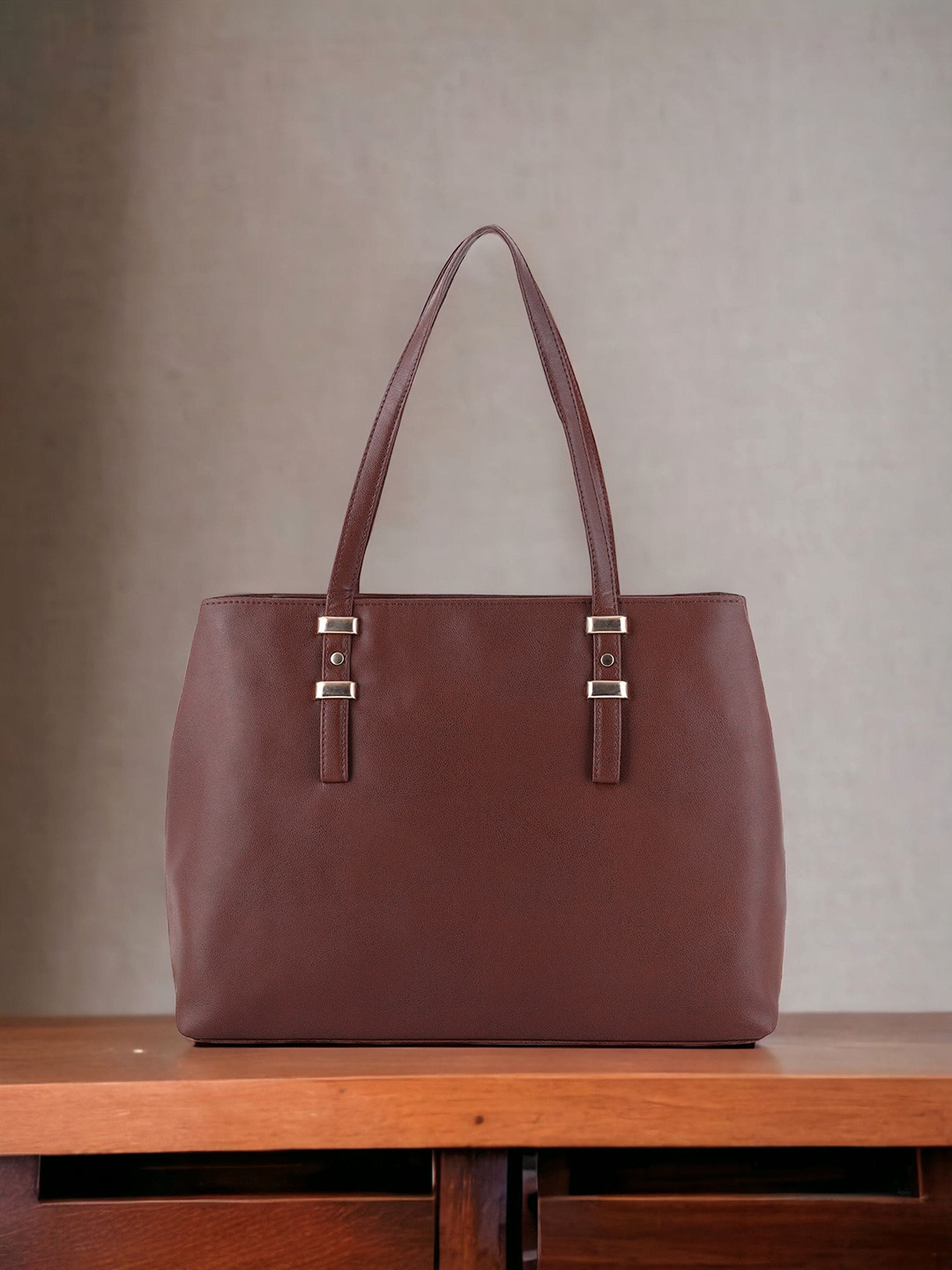 

Toteteca PU Structured Shoulder Bag, Tan
