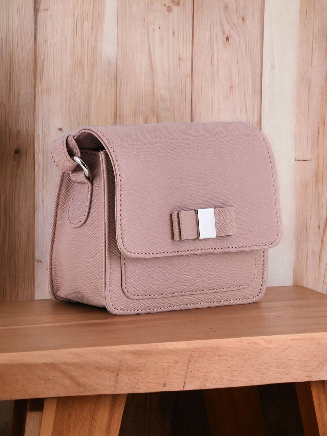 Toteteca PU Structured Mini Sling Bag, Pink