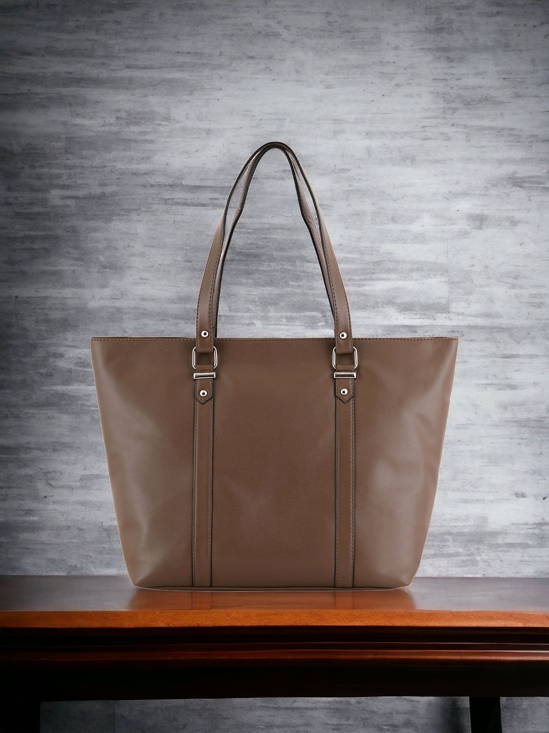 

Toteteca PU Oversized Handheld Bag, Beige