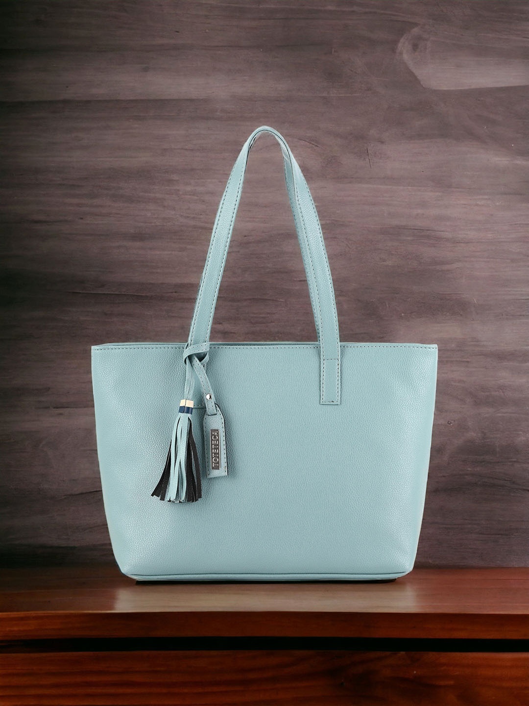 Toteteca Shopper Shoulder Bag with Tasselled, Green