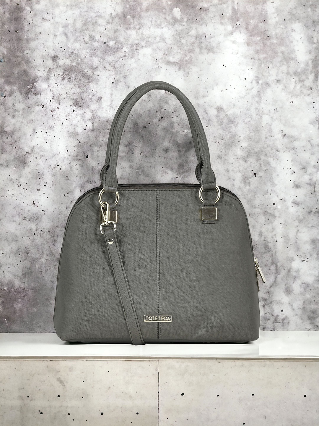 

Toteteca PU Textured Structured Satchel Bag, Green