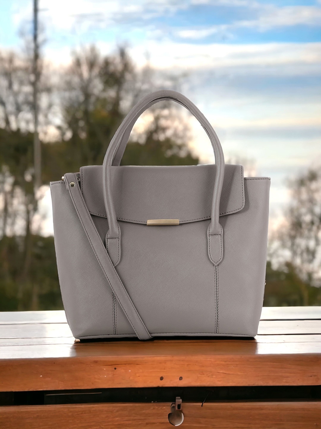 

Toteteca PU Structured Handheld Bag, Beige