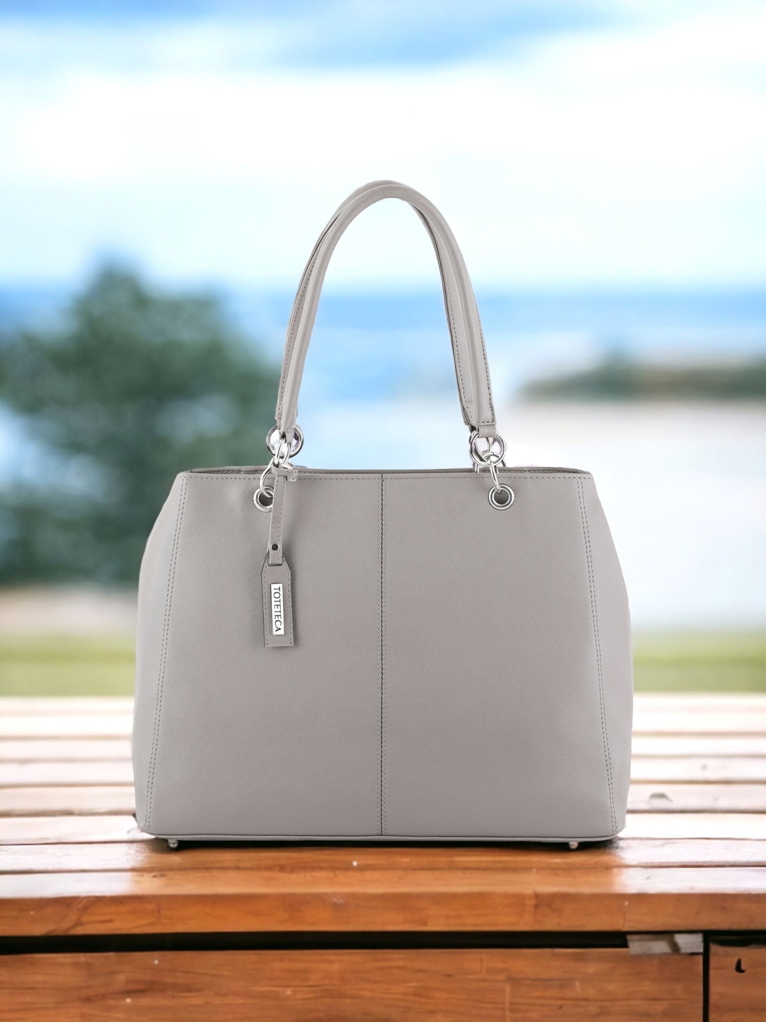 

Toteteca Structured Handheld Bag, Grey