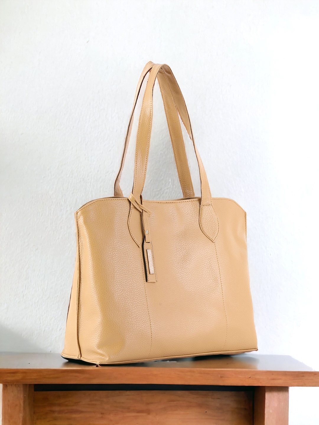 

Toteteca Women Oversized Shopper Handheld Bag, Beige