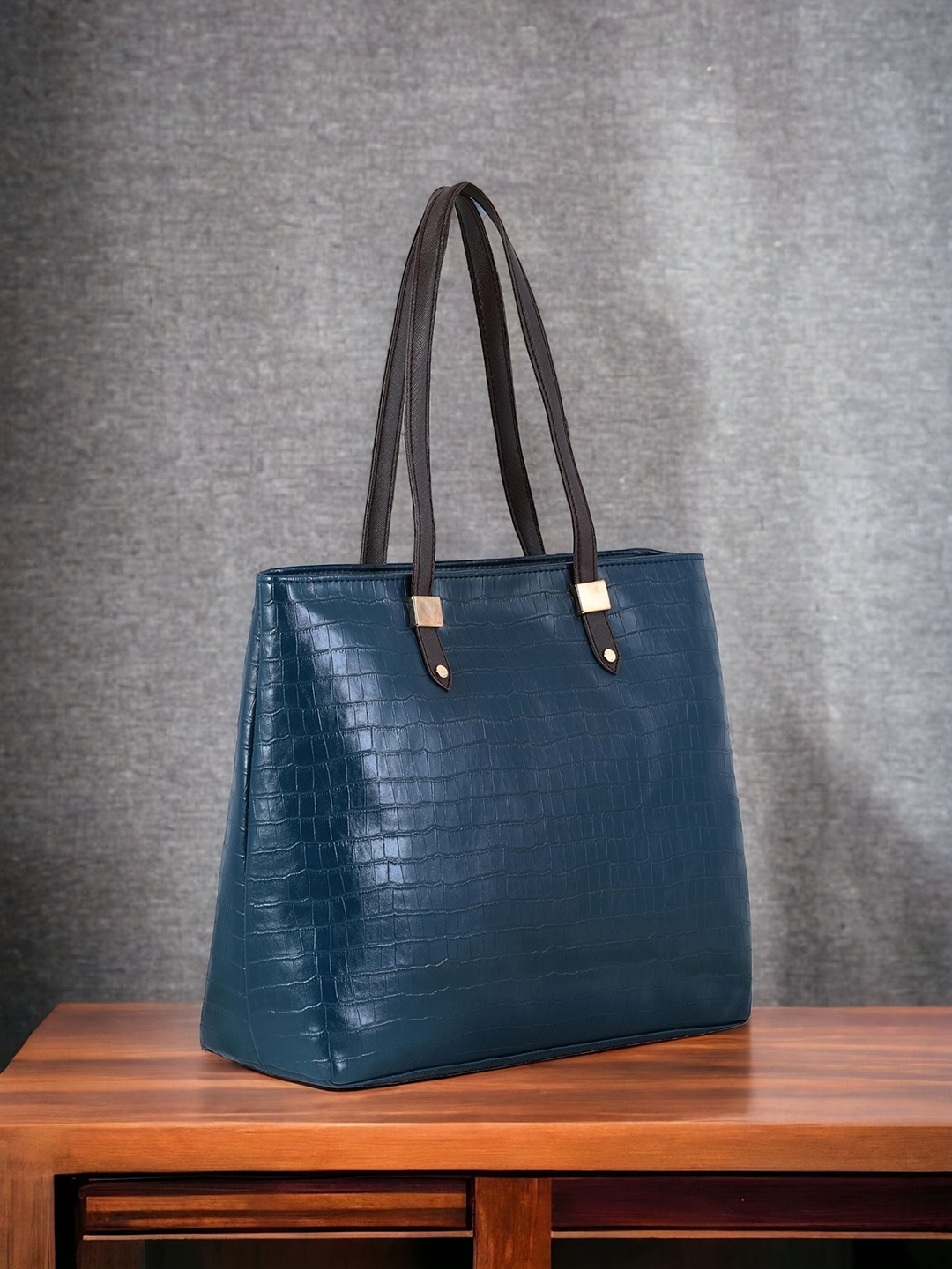

Toteteca Oversized Structured Shoulder Bag, Blue