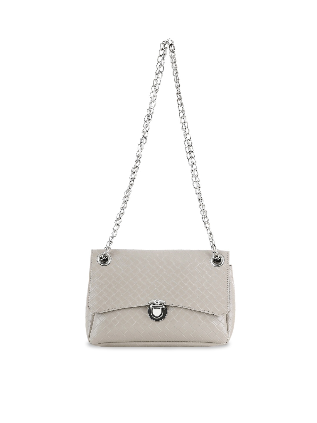 

Toteteca Geometric Textured Structured Sling Bag, White