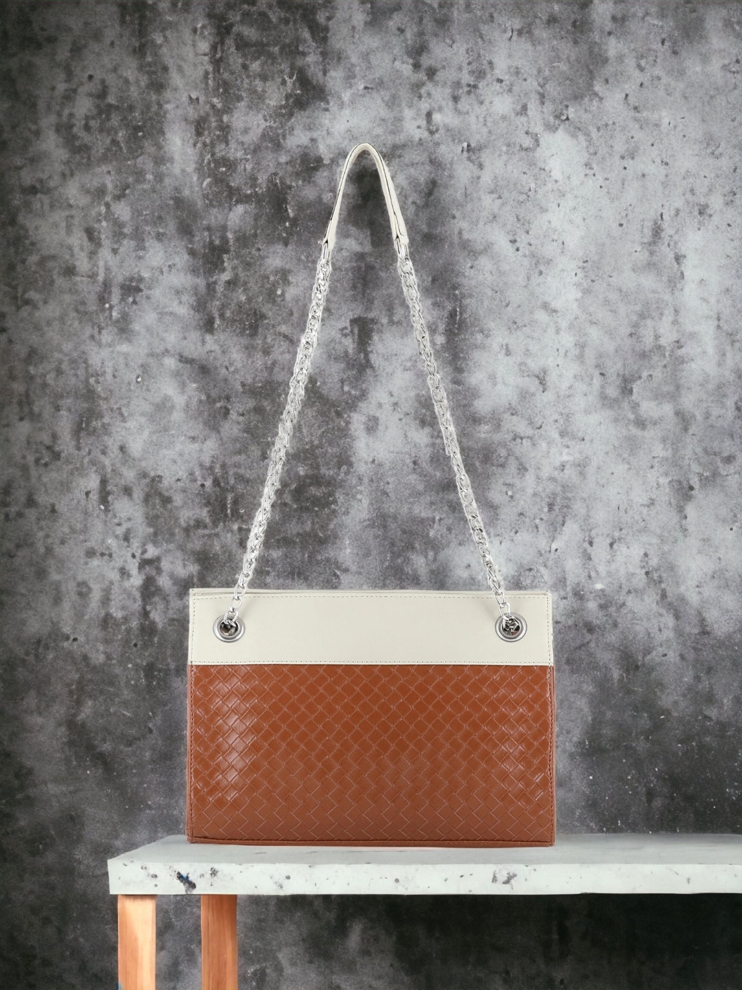 

Toteteca Textured PU Oversized Structured Handheld Bag, Tan