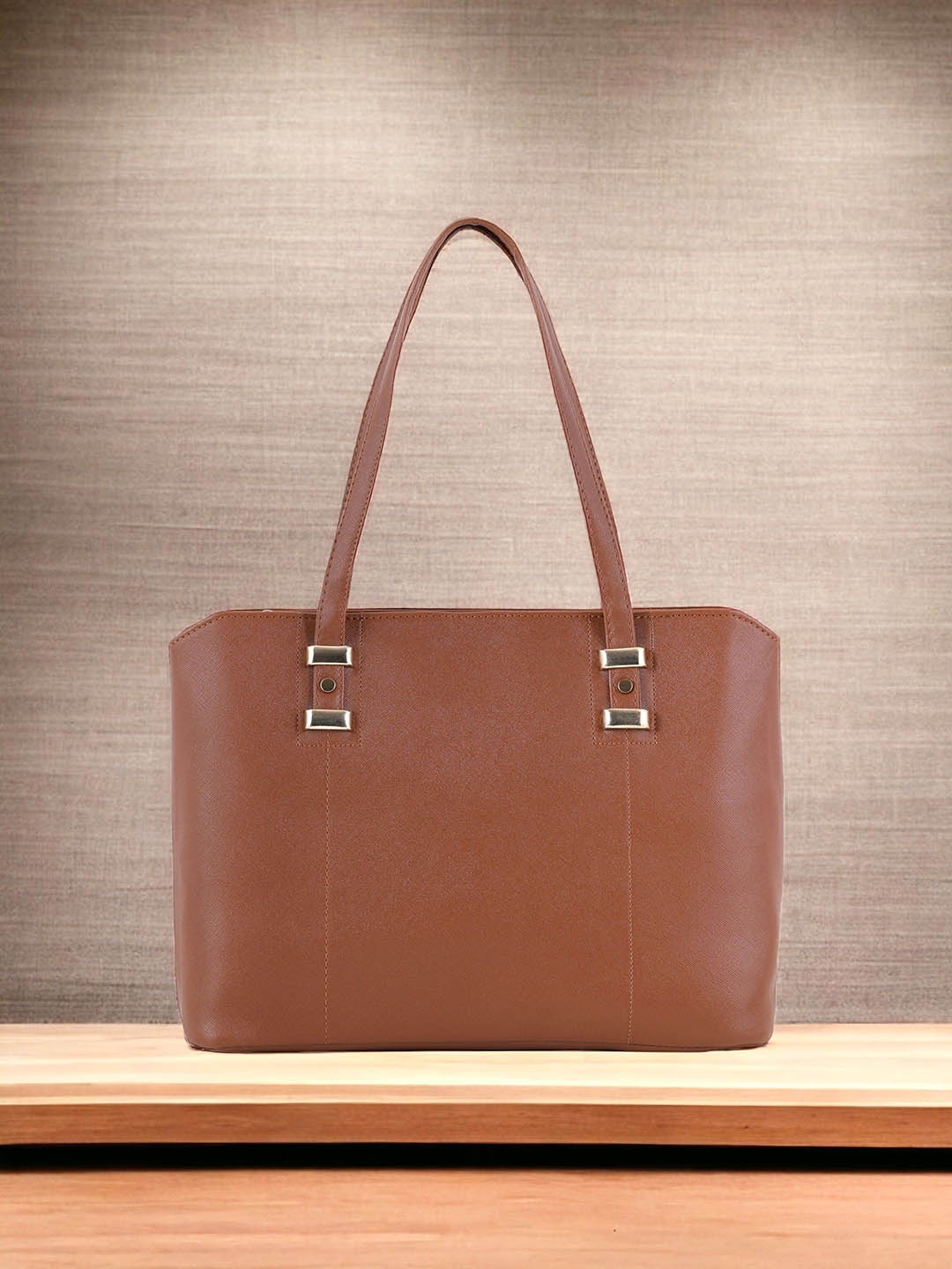 

Toteteca Structured Oversized Shoulder Bag, Tan