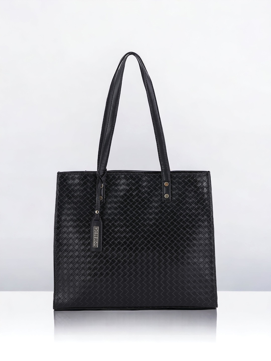 

Toteteca Textured Oversized Swagger Shoulder Bag, Black
