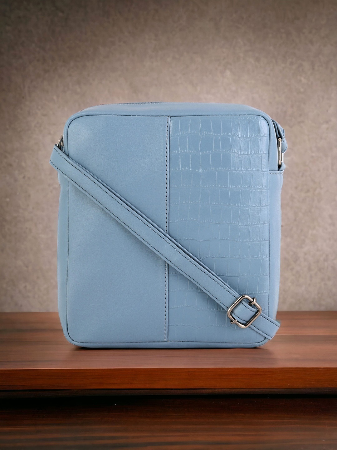 

Toteteca Textured Structured Sling Bag, Blue