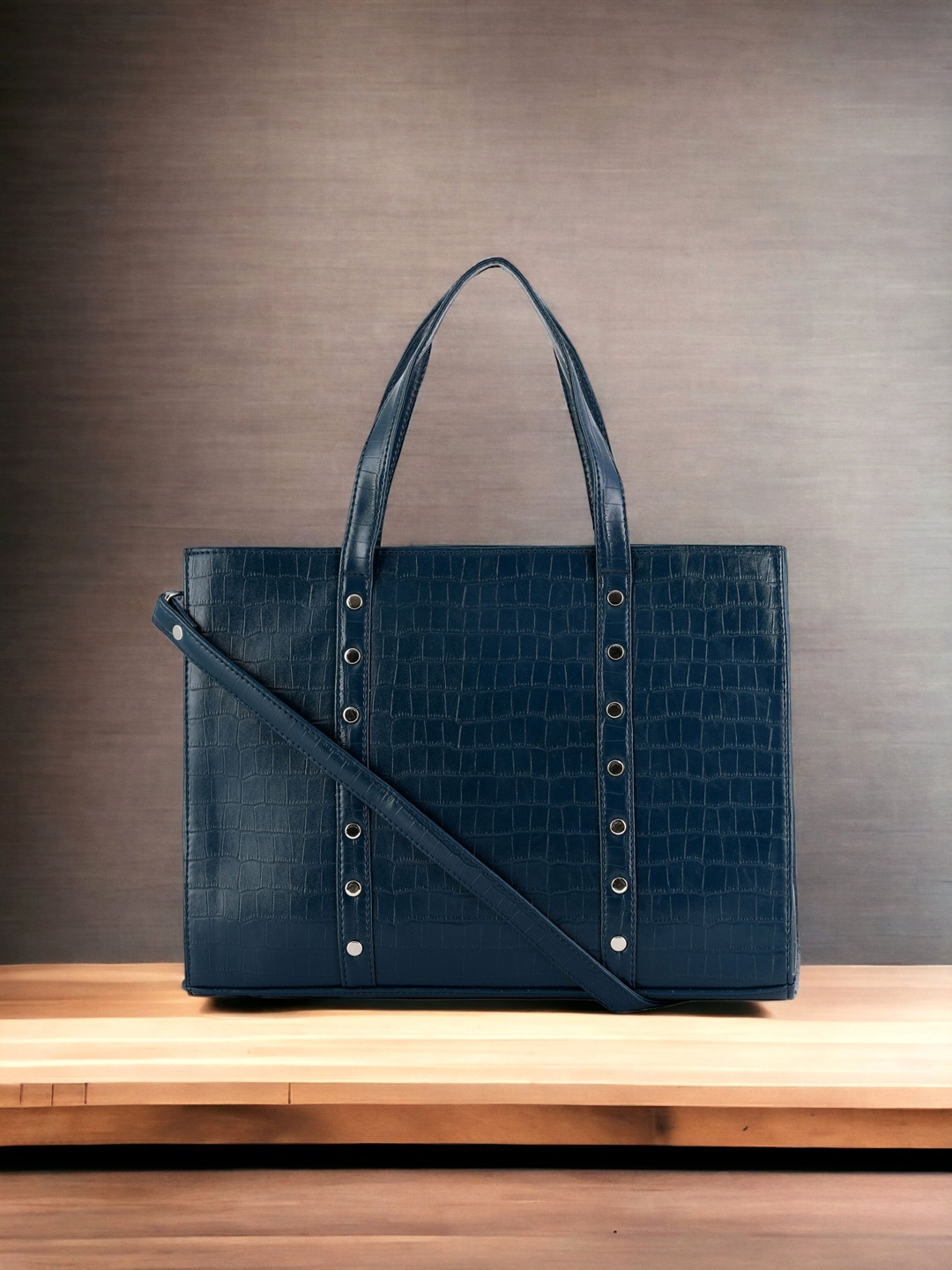 

Toteteca Oversized Structured Shoulder Bag, Blue